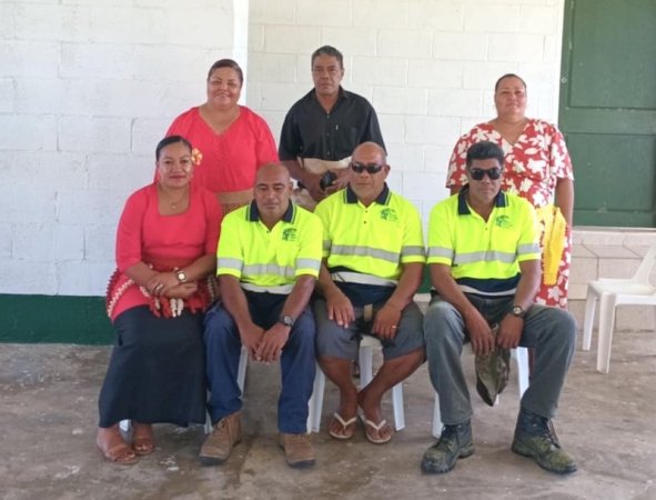 Meeting with workers at Niuatoputapu Airport